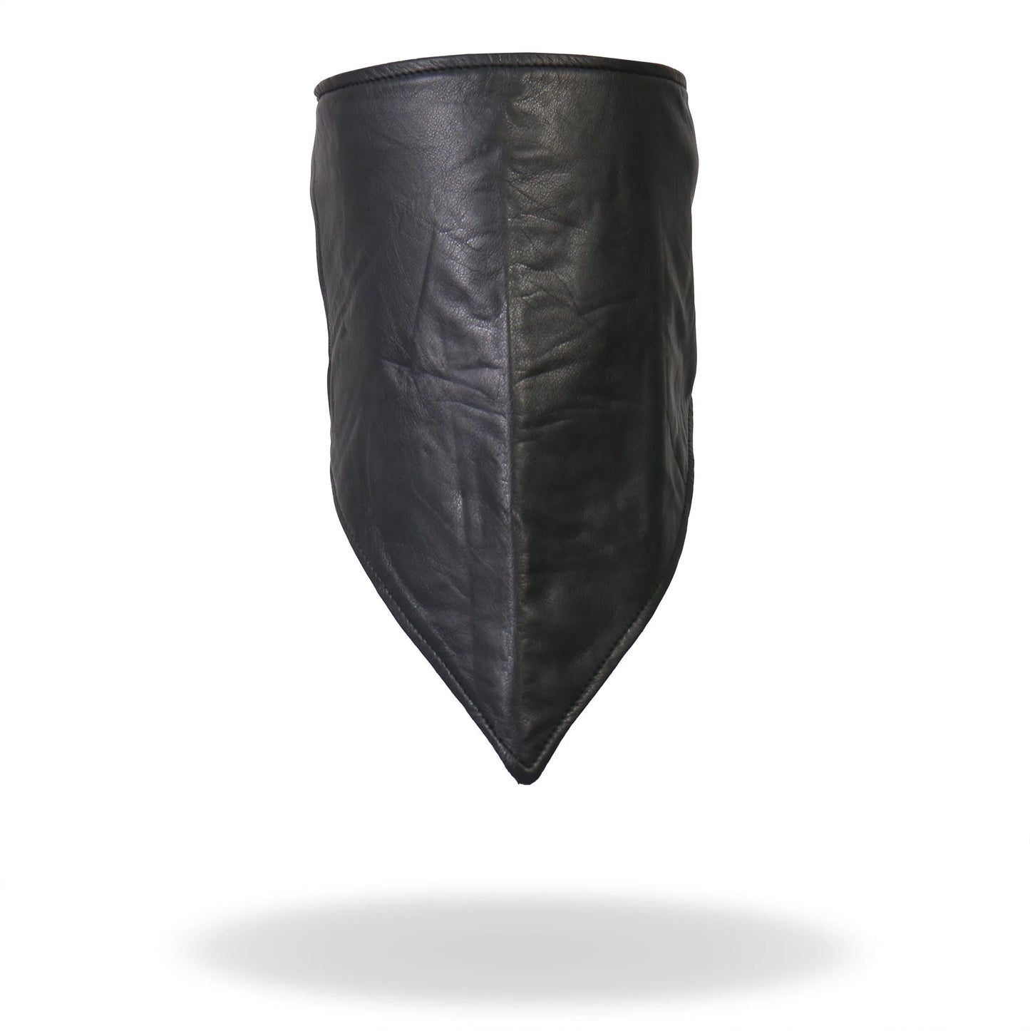 Leather Neck Warmer with Fleece Liner - Soft Black NWL1009 | Hot Leathers