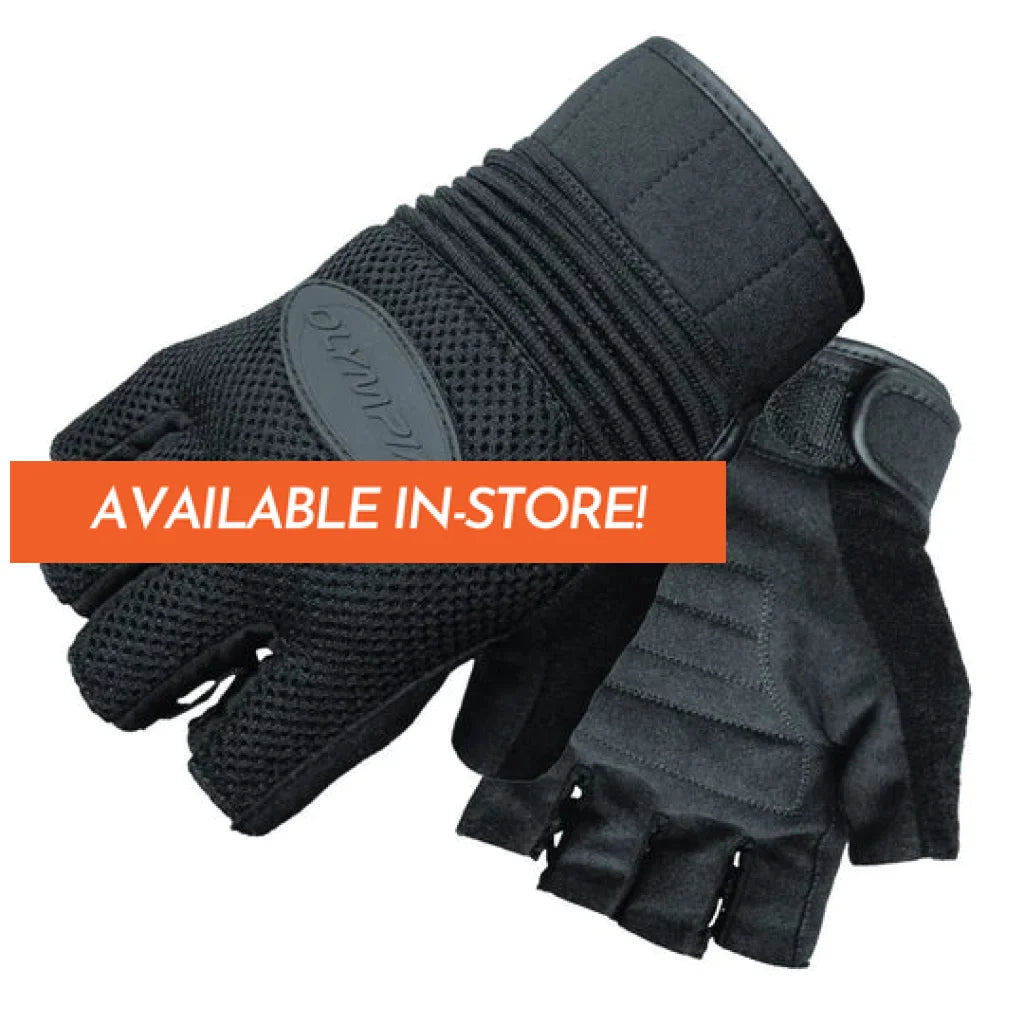 Olympia Air Force Gel Fingerless 07571 Textile Mesh Padded Motorcycle Gloves | Sports