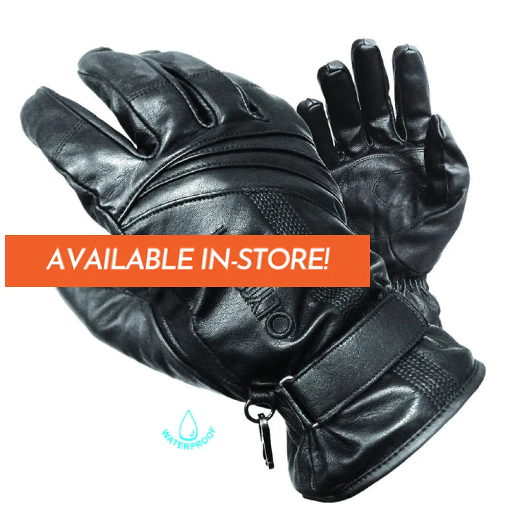 Olympia Monsoon 01801 Deluxe Leather Waterproof Motorcycle Gloves | Sports