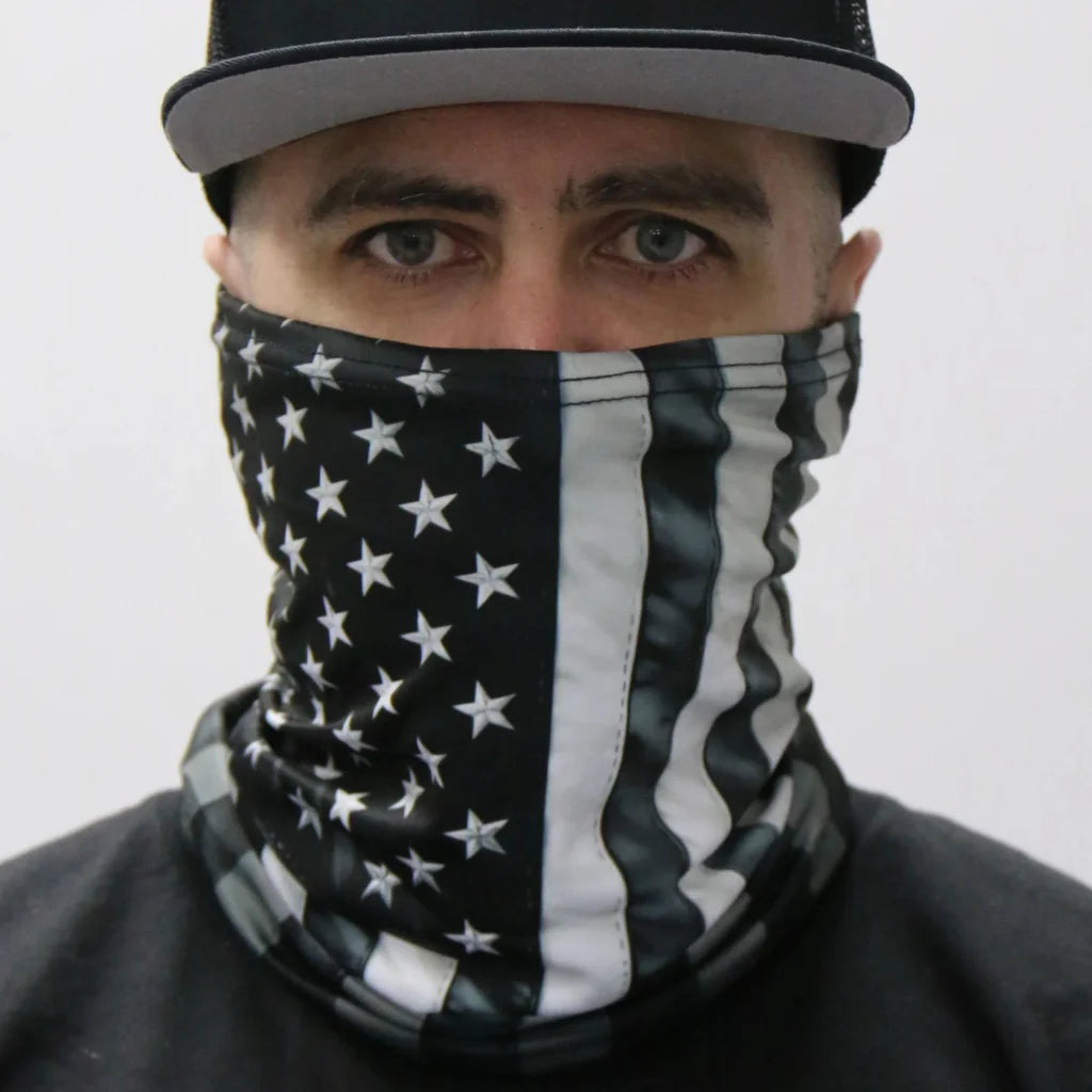 Polyester Neck Gaiter - Gray Flag Hwn2006 | Hot Leathers Face Mask